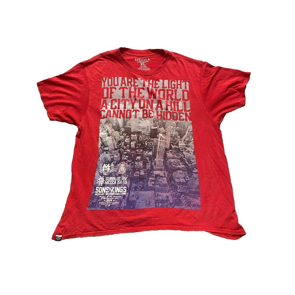 Mecca Shirt Adult Extra Large Under His Wings Sons of Kings Grunge Skater Mens